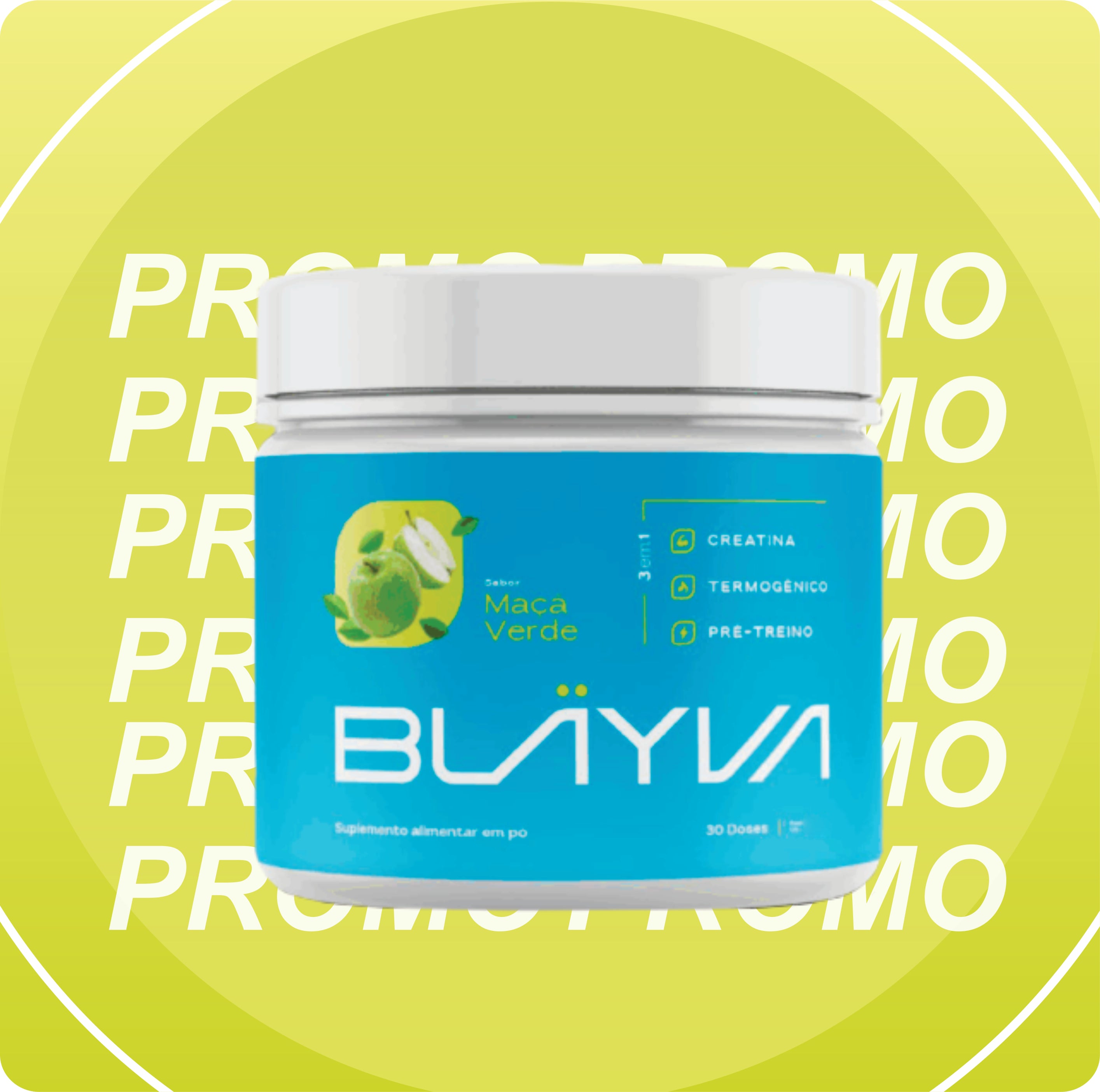 BLAYVA Original 150g - Pré Treino, Creatina e Termo Juntos - 3 em 1